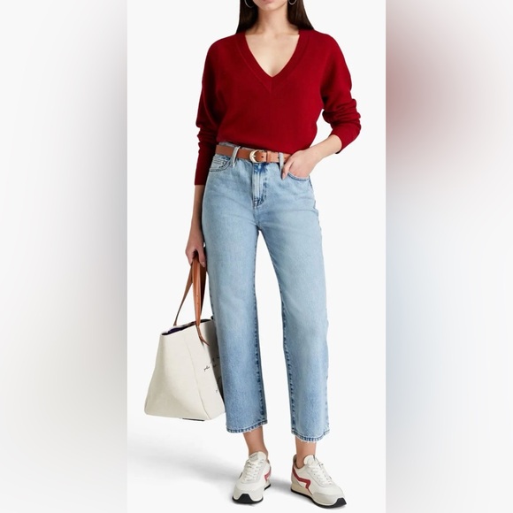Frame Denim Denim - FRAME Le Jane Crop Jeans Size 32 Clear Blue High Rise Straight Leg